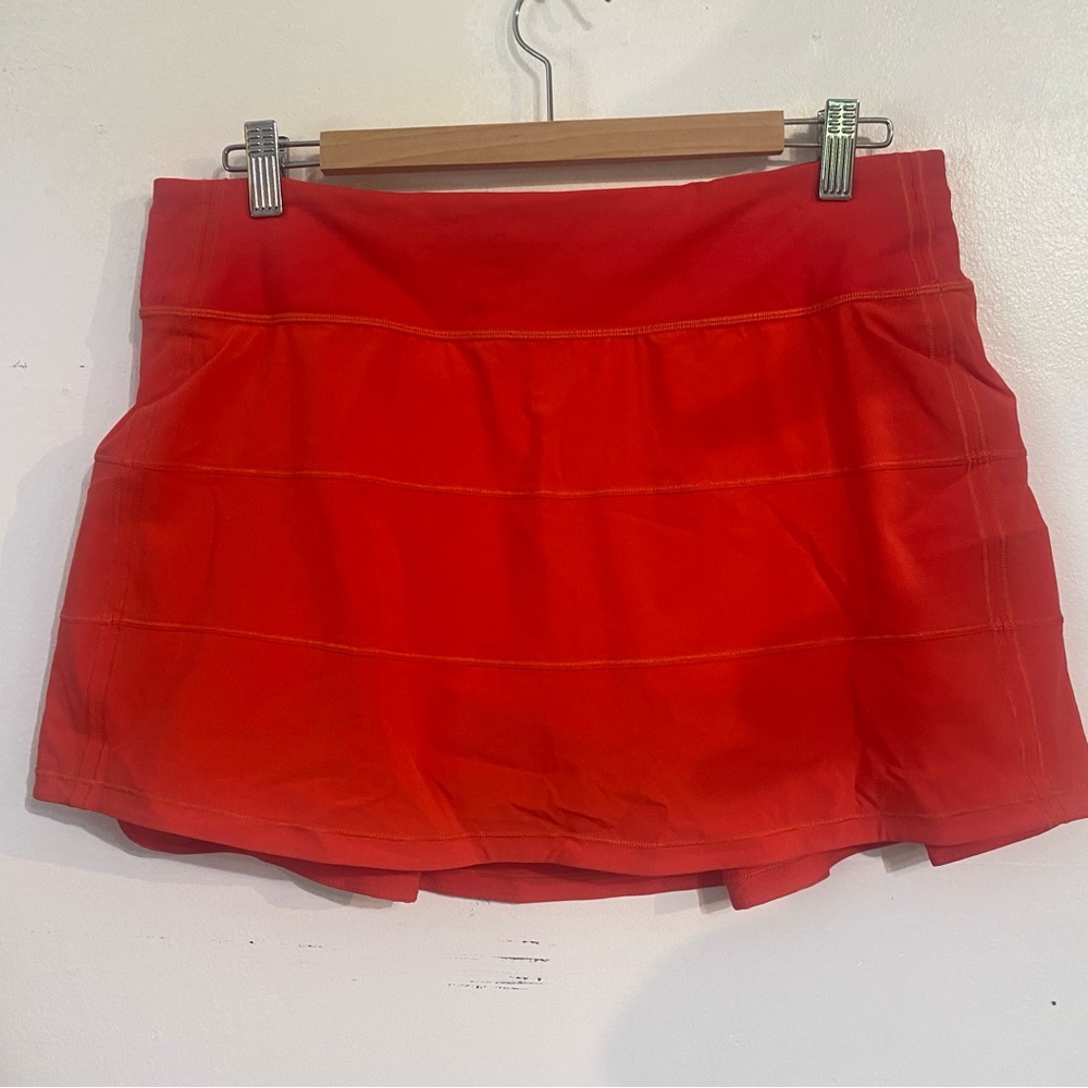Lululemon Red Orange Running or Tennis Skort, 10 Tall